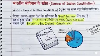 भारतीय संविधान के स्रोत | Indian Polity | UP Home Guard | UP Police Constable | UP SI GKGS RRB NTPC