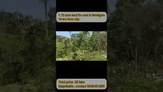 1.10 acre land for sale in Mudigere