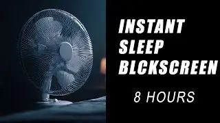 8 Hours Fan Sound White Noise | Overnight Sleep | Dark Screen