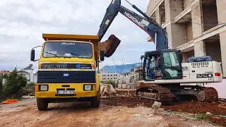EXCAVATOR TRUCK LOADING BACKHOE LOADER MUDDY CONSTRUCTION WORK💲Hidromek Kep&ccedil;eler İnşaat İşleri ✅