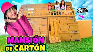 ¡CONSTRUÍ UNA MANSIÓN DE CARTÓN!📦  ¡Tiene un Cuarto Secreto! | CONNY MERLIN ⭐️