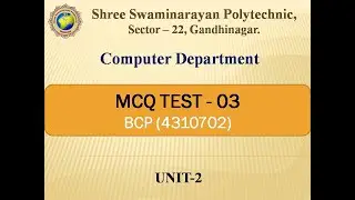 09-02 : BCP MCQ Test 03