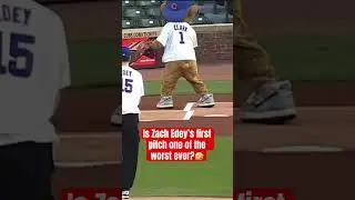 Is Zach Edey&rsquo;s first pitch one of the worst ever?🤣 #mlbhighlights #baseball #zachedey #purdue