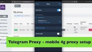 Telegram proxy -  Mobile 4G proxy setup