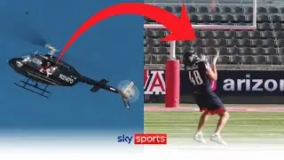 NFL star Rob Gronkowski sets new WORLD RECORD with 600-foot catch! 🏈