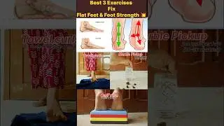 Best Exercises for Flat Feet & Foot Strength 💥 #foot #footpainrelief #exercise #athome #physio