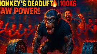 MONKEY'S DEADLIFT 🔥 | 100KG Raw Jungle Power in Desi Gym!