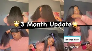 Straightening My Hair Again | Africa’s Best Honey & Castor Texlax Kit | 3 Month Update | Eva Capri