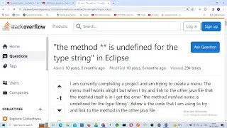 How To Solve Problem The method stripLeading() is undefined for the type String. in #java #eclipse