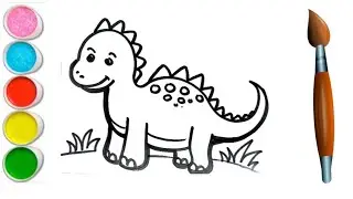 Dinosaur drawing for kids | Painting Coloring Toddlers | How to draw dinosaur easy | Kids drawing 