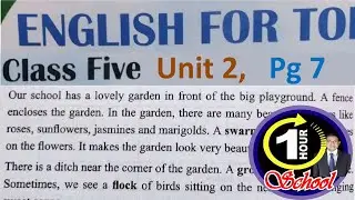 Class 5 English, Unit 1, Page 7, New syllabus 2026, 1 Hour School, @1 Hour School