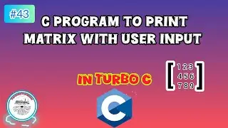 Program to print 3&times;3 matrix in Turbo C | #43 | #c #program #turboc 