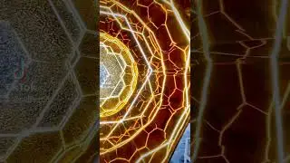 Stainless steel lighting kaleidoscope sculpture art installation