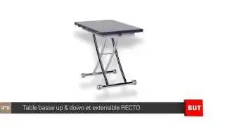 Table basse relevable et extensible grise RECTO - BUT