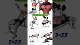 4 Best Build Monster Chest Exercise in Everyday's Exercise 💪🏻#fitness #ytshorts #chest