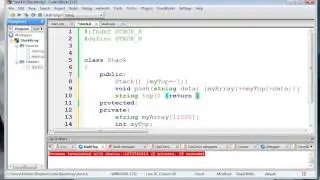 Using an array to make a stack