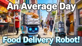 An Average Day of a Food Delivery Robot
