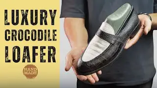 Making Luxury Loafers with Exotic Crocodile Leather 👞