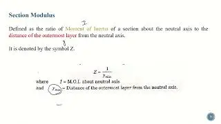 Definition and Formula for Section Modulus - Bending stress