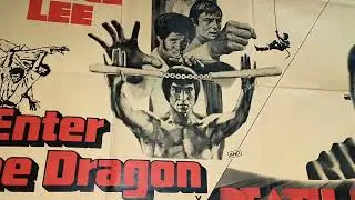 4 original UK Bruce Lee cinema quad posters from 70s and early 80s