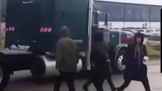 Trucker doesn&rsquo;t stop for vegan protesters!