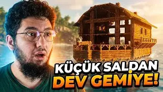 K&uuml;&ccedil;&uuml;k Bir Salı Y&uuml;zen Kaleye &Ccedil;evirdim! - Ark Ascended Raft Base