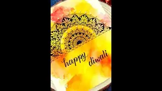 Mandala Diwali Card 2022 | Easy Diwali Card #shorts #youtubeshorts