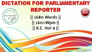 Parliamentary Reporter Dictation