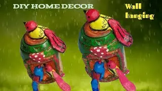 Diy Home Decor / Wall hanging /bird hanging diy with wall putty# bird /garden decoration craft