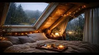 Relaxing Piano & Rain Sounds | Cozy Night Ambience for Deep Relaxation, Sleep & Focus