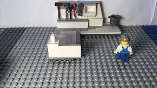 Bill at the auto shop-LEGO Stop Motion-Bill&rsquo;s adventures