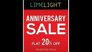 Noshi Live : Limelight Anniversary Sale Flat 20% Off on Entire Stock November 2019