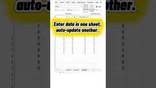 Enter data in one sheet, auto-update another.#googlesheets #excel #shorts
