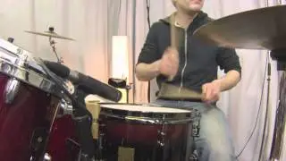 12x8 Cube Beech Snaredrum & Rosewood Gretsch Drums (funky, drum'n' bass)