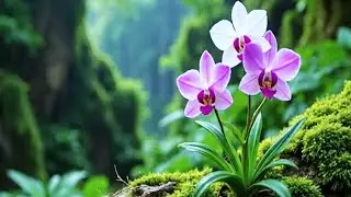 Elegant Orchid Symphony & A Tranquil Bloom #bloomathome #OrchidDreams #NatureBliss #TranquilBeauty