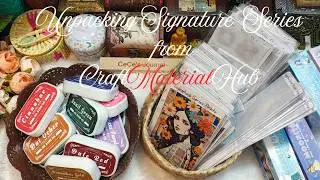 New Journal Supplies from CraftMaterialHub! Let's Dive into the Signature Series.#collagejournaling 
