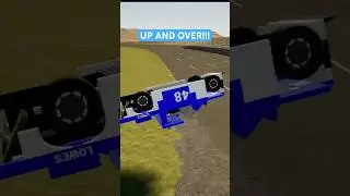 Огромный переворот!!! #nascar #talladega #brickrigs #crash #barrelroll #nascarrace #nr2003