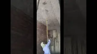 Chipping on slabs and columns before plastering #chipping #roofing #roofingcontractors