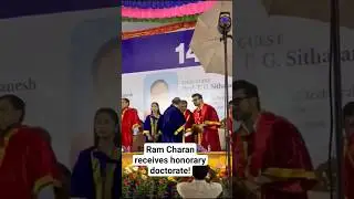 Well deserved! #RamCharan shines with his newly bestowed honorary doctorate from Vels University❤️
