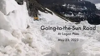 Glacier National Park plows clear snow at Logan Pass, May 23, 2023