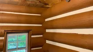 Log Cabin - interior chinking