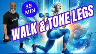 Walk Tone & Shape Up Your Legs Workout at Home with Dumbbell Weights | 39 Min | All Fitness Levels