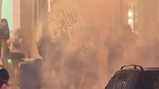UNEDITED LIVE VIDEO: VBPD deploy tear gas; line the streets in riot gear.