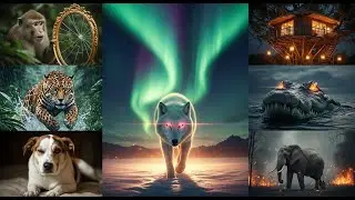 🌌 Wild Drama & Silent Power | From Stars to Survival 🐺🐘🐊🐕🐒🐆