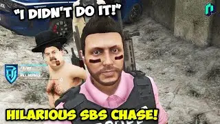 AJ Hunter HILARIOUS SBS Chase Against CG & Takes Their Class 2 WEAPONS! | GTA RP NoPixel 3.0
