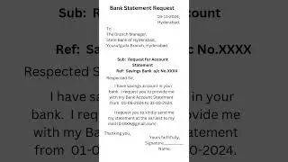 Account Statement #english #letter #bank