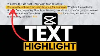 How To Highlight Text Effect On Video On CapCut On PC | CapCut PC Tutorial