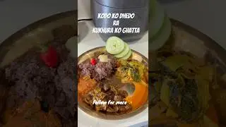 Kodo ko dhedo with kukhura ko ghatta ✨#viralvideo #nepaliyumyumkitchen #nepalivideo #cooking #nepali