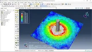 simulation damage distribution in concrete wall by using SPH model in Abaqus