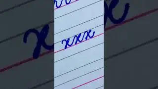 English Cursive Writing small letter x | Cursive Writing for beginner | Cursive Handwriting Practice